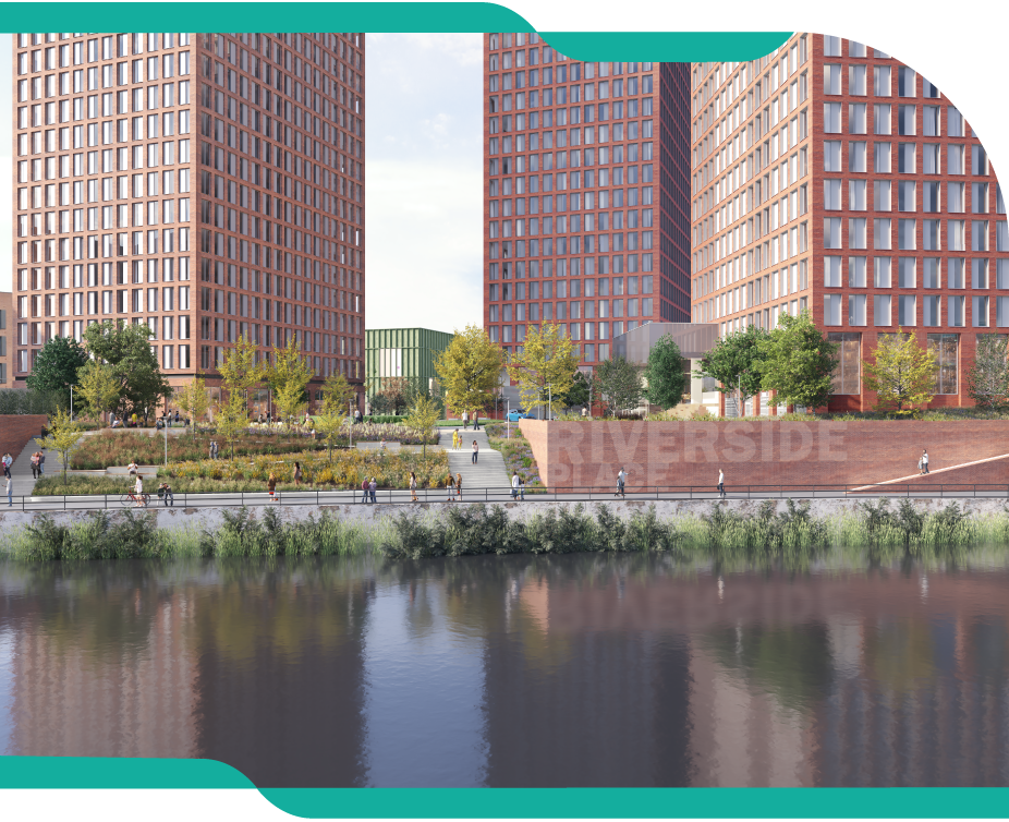 proposing CGi of the improved riverside walk